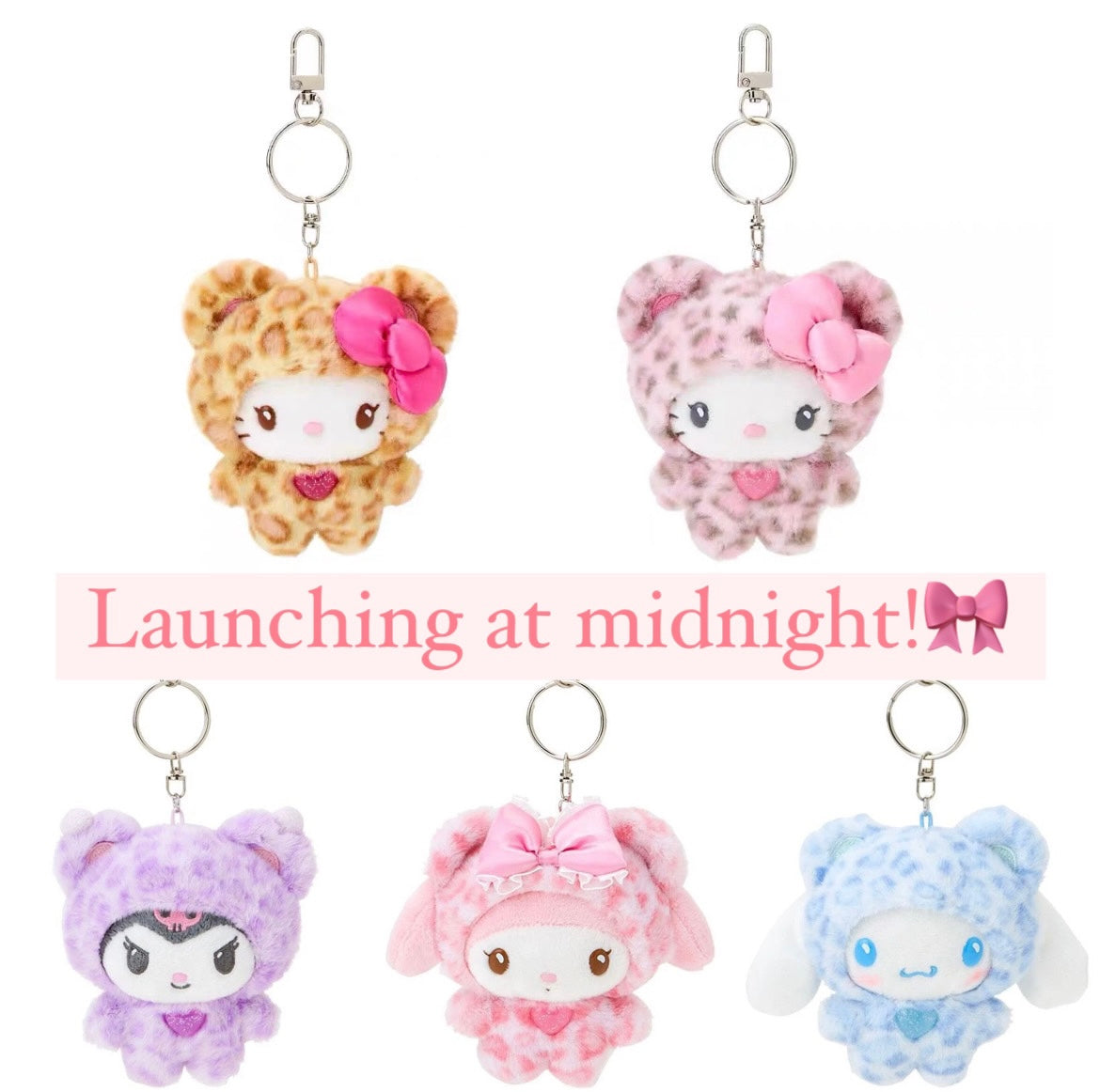 Hello Kitty Leopard Print Keychain