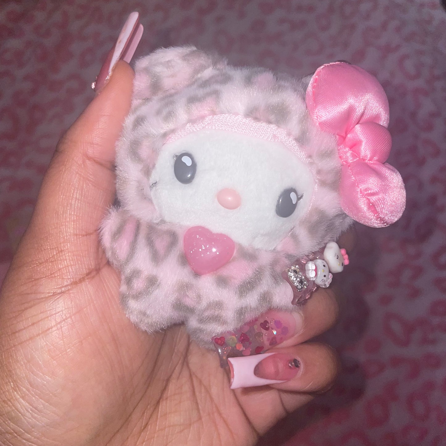 Hello Kitty Leopard Print Keychain