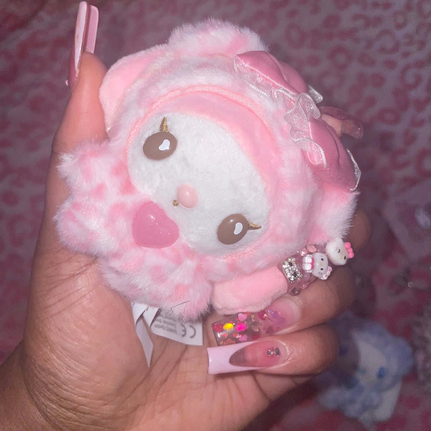 Hello Kitty Leopard Print Keychain