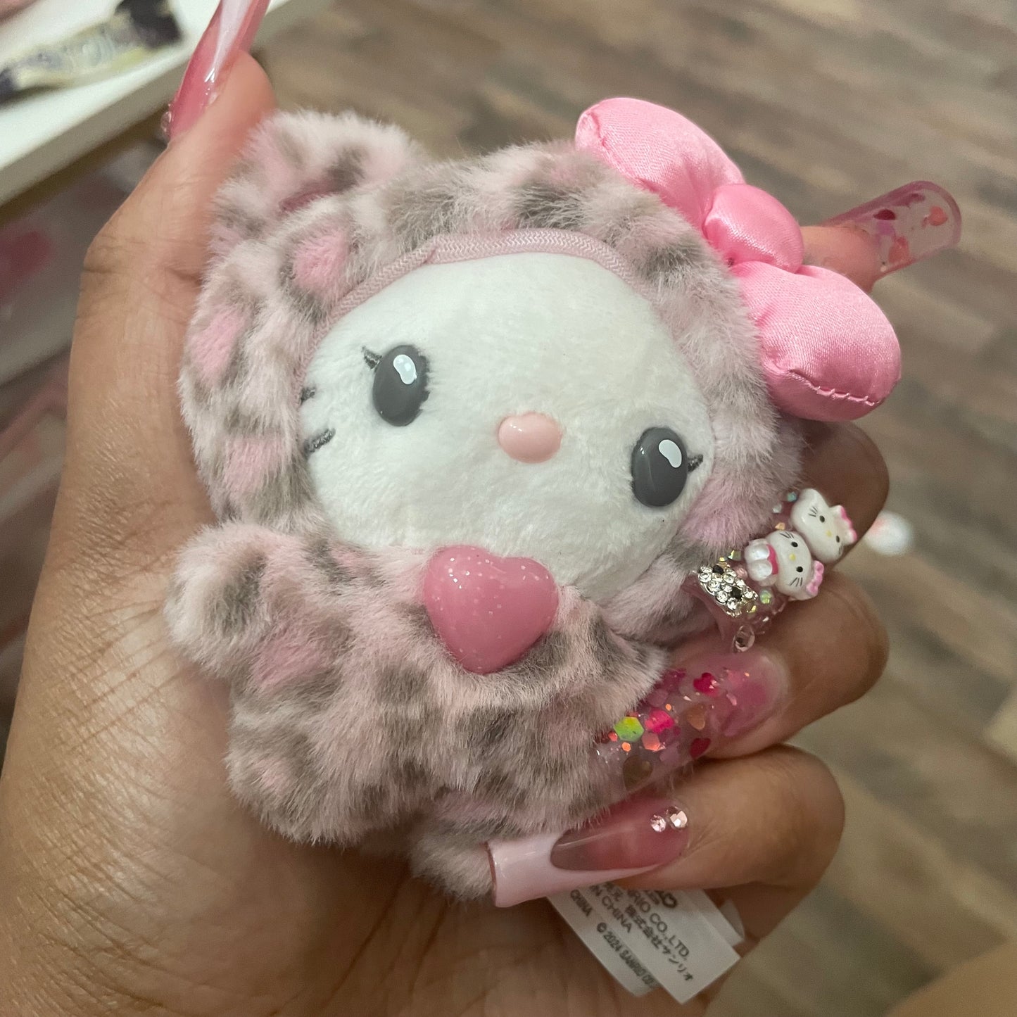 Hello Kitty Leopard Print Keychain