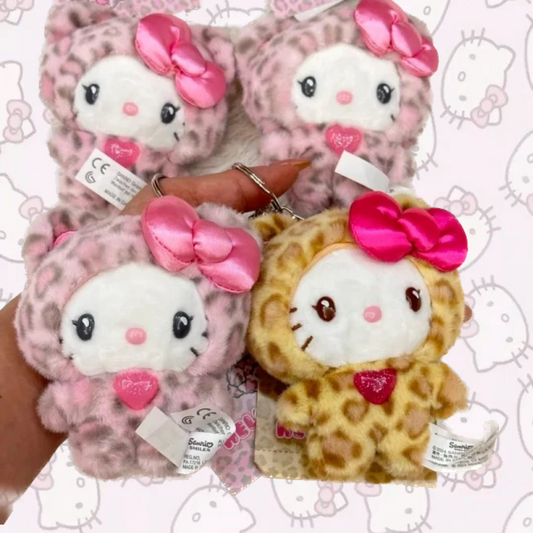 Hello Kitty Leopard Print Keychain