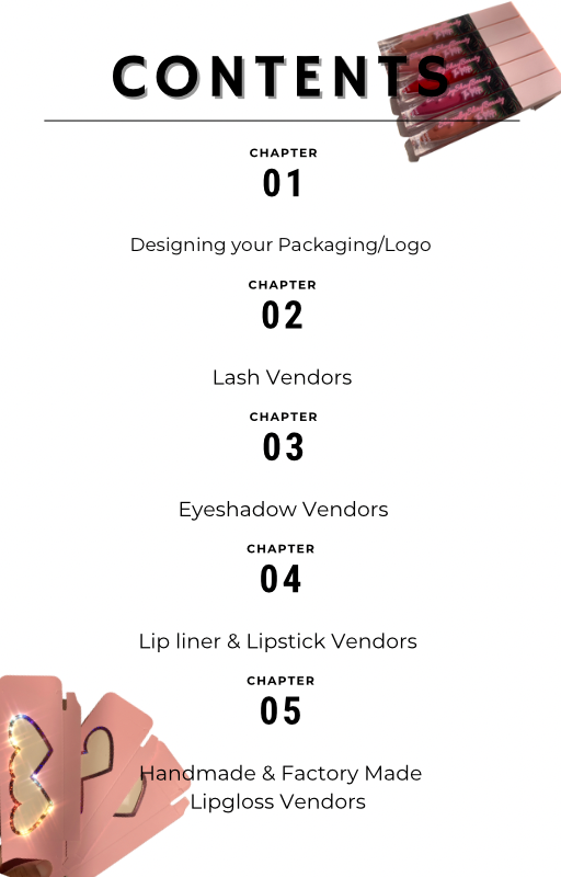 Makeup Business Vendor List Ebook💗