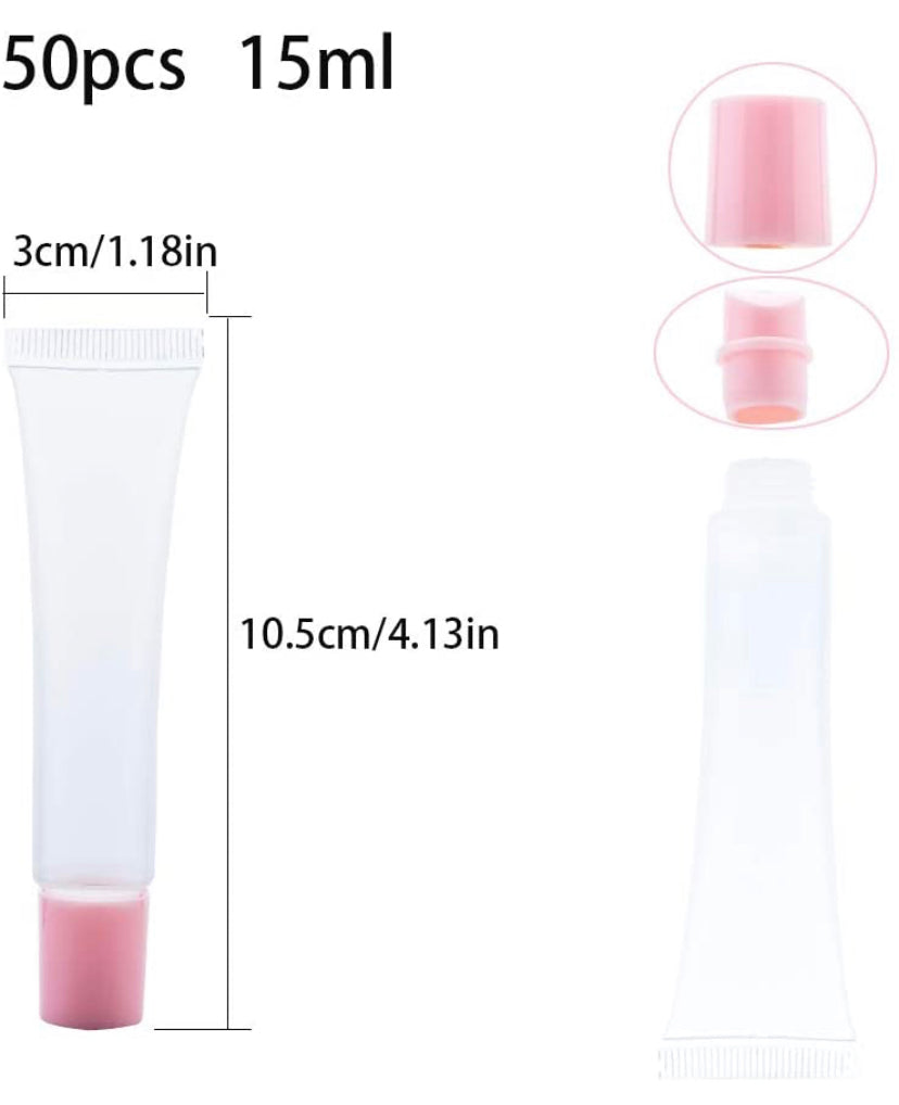 Empty Squeeze tubes (15ml Pink Top)