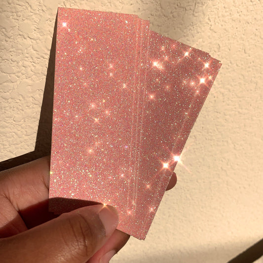 Pink Glitter lash box paper